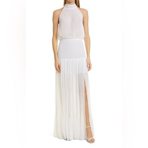 NWT Veronica Beard Lilliana Pleated Halter Maxi Dress, size 4